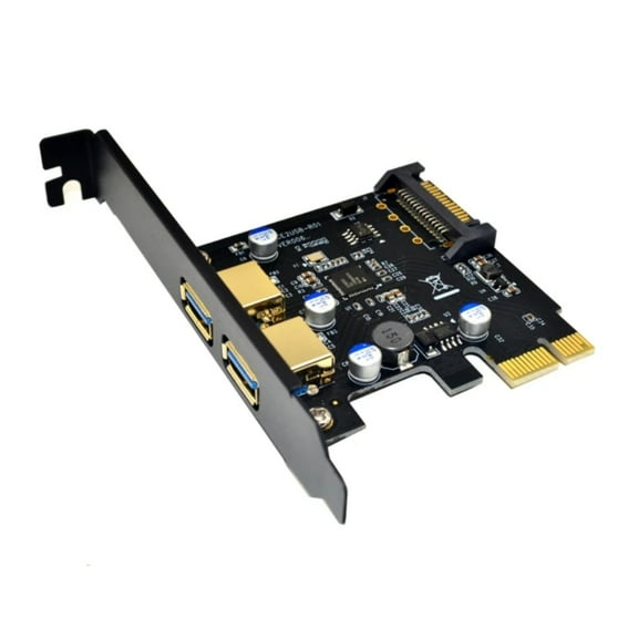 USB 3.0 PCIE Expansion Card PCIE USB 3.0 Card Adapter 5Gbps 2 Port USB 3.0 PCIE Power Connector for PC Desktop