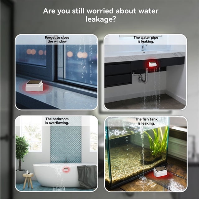 Tuya ZigBee Smart Rain Detection Sensor Water Leakage Flood Detector Wireless Outdoor IPX4 Waterproof Battery Powered