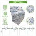 thumbnail image 5 of Blue White Flowers Table Runner Linen Burlap Table Runner 120 Inches Long Spring Summer Floral Botanical Dresser Scarves for Kitchen Island Coffee Dining Party Wedding Banquet Holiday Decor 13"x120", 5 of 8