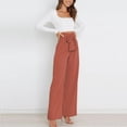 thumbnail image 6 of Fjuchai Femalewomens Wide Leg Pants Summer Solid Color High Waist Long Trousers for Female Beach Pants S-XXL, 6 of 9