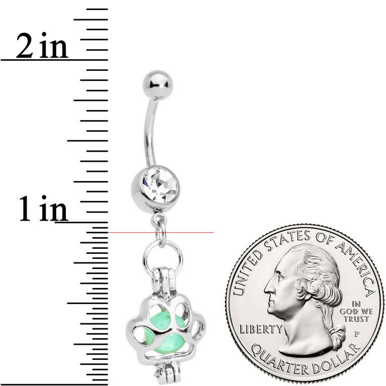 Paw print sale belly button ring