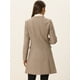 thumbnail image 4 of Abrigo largo elegante de invierno para mujer con cuello en V y un solo pecho Marrón XS, 4 of 6