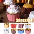 thumbnail image 1 of Cheer.US - 50 moldes de aluminio para cupcakes - Moldes estándar para muffins - Capacillos para hornear, moldes de papel para muffins, moldes decorativos para bodas, cumpleaños, baby showers y fiestas, 1 of 7