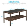 thumbnail image 6 of 4-Piece Outdoor Sectional Sofa Set, PE Rattan Conversation Set with Arm Chairs, Tea Table and Cushions, All-Weather Cushioned Sofa Furniture Set for Backyard, Patio, Porch, Garden, Poolside, K3053, 6 of 11