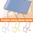 thumbnail image 2 of Big sale! Creative Metal Phone Stand Desktop Perforated Tablet Storage Lot D7 P3Y6, 2 of 8
