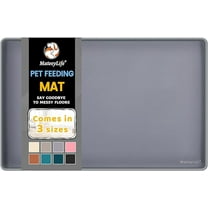 Silicone Cat & Dog Food Mat for Floors Waterproof, Anti-Slip Dog Bowl Mats for Food and Water, Pet Feeding Mats with Lip to Prevent Spills, Pet Placemat for Messy Drinkers to Protect Floors