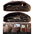 thumbnail image 5 of Leather Messenger Bag for Men, 16" Vintage Laptop Briefcase Satchel, Computer Shoulder Office Business Work Bag by Rustic Town, 5 of 7