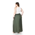 thumbnail image 3 of Pantalon tipo palazzo Roman Fashion /Tallas Extras, 2632 (Verde militar) verde oscuro 40, 3 of 5