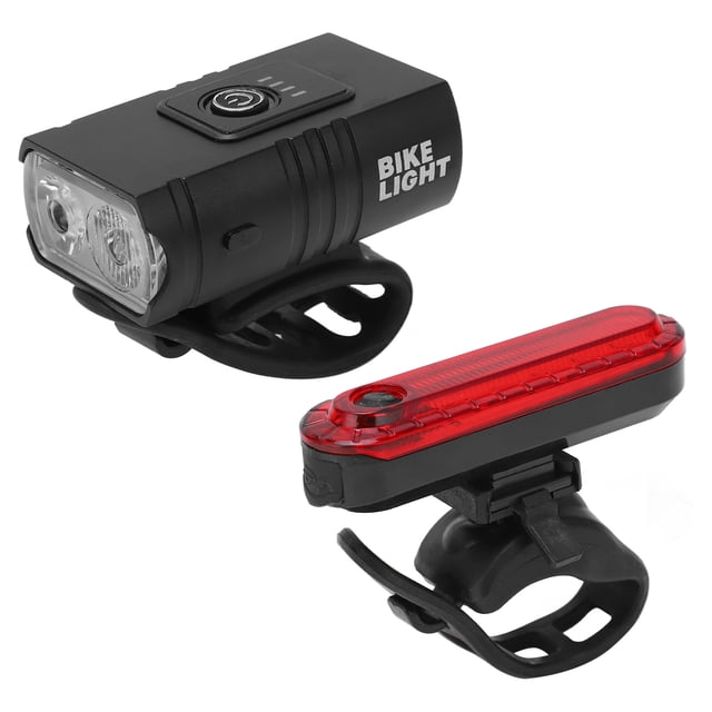 USB Rechargeable Bike Light Set, Long Lasting Bike Lights Front And Rear USB Charging For Outdoor For Emergency