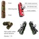 thumbnail image 4 of Toystoory 1 par de piezas de bicicleta de componente de ruedas de pastillas de freno para reemplazar negro/verde Type2 NO2 Toystoory OD020648-04, 4 of 6