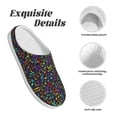 thumbnail image 5 of Lsque Musical Notes Pattern Womens Comfort Cotton on Scuff With Memory Foam and Anti-skid Sole Slipper-35/36, 5 of 7