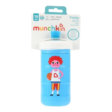 Munchkin Twisty Mix & Match Character Sippy Cup, 9 Oz, Colors Vary