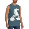 thumbnail image 2 of Disketp Unicorn And Wine Sleeveless Tshirts For Men, Muscle Shirts For Men Dry Fit Tank Top-Large, 2 of 8