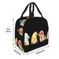thumbnail image 2 of Bingfone Hello Summer Gnome Print Lunch Bag Insulated Lunch Box, Small Leakproof Cooler Food Lunch Containers Reusable High Capacity Lunch Tote Bags for Work, Travel, Outdoor, 2 of 5