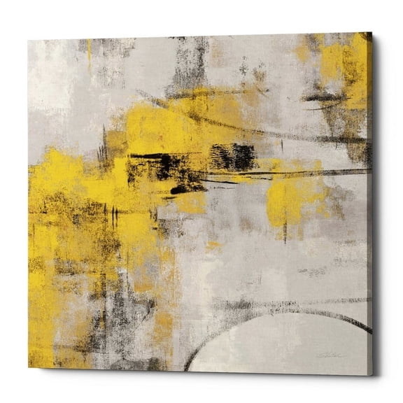 Epic Graffiti 'Stone Gardens II Yellow' by Silvia Vassileva, Canvas Wall Art, 26"x26"