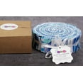 thumbnail image 5 of Soimoi 40Pcs Nautical Print Precut Fabrics Strips Roll Up 1.5 inches Cotton Jelly Rolls For Quilting - Medium Blue, 5 of 9