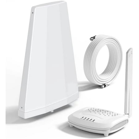 Amazboost Cell Phone Signal Booster for Home and Office - up to 1,500 Square ft, 5 Bands Cell Phone Booster 3G 4G LTE for All US Carriers