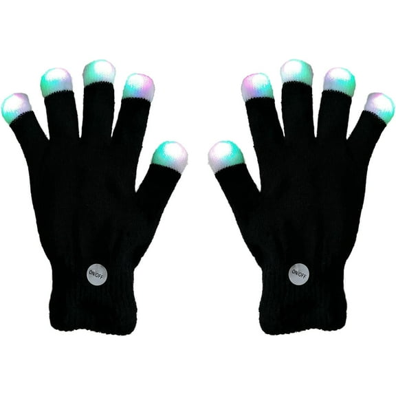 7 colors light show LED Gloves Rave Light Finger Lighting Flashing Glow Mittens
