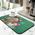 thumbnail image 5 of Christmas Dish Drying Mat 2 Pack 19.5x12Inch Christmas Gifts Christmas Decorations Drying Mat for Kitchen Counter Ultra Absorbent and Non-Slip Coffee Machine Mat Dish Drainer Rack Mats, 5 of 6