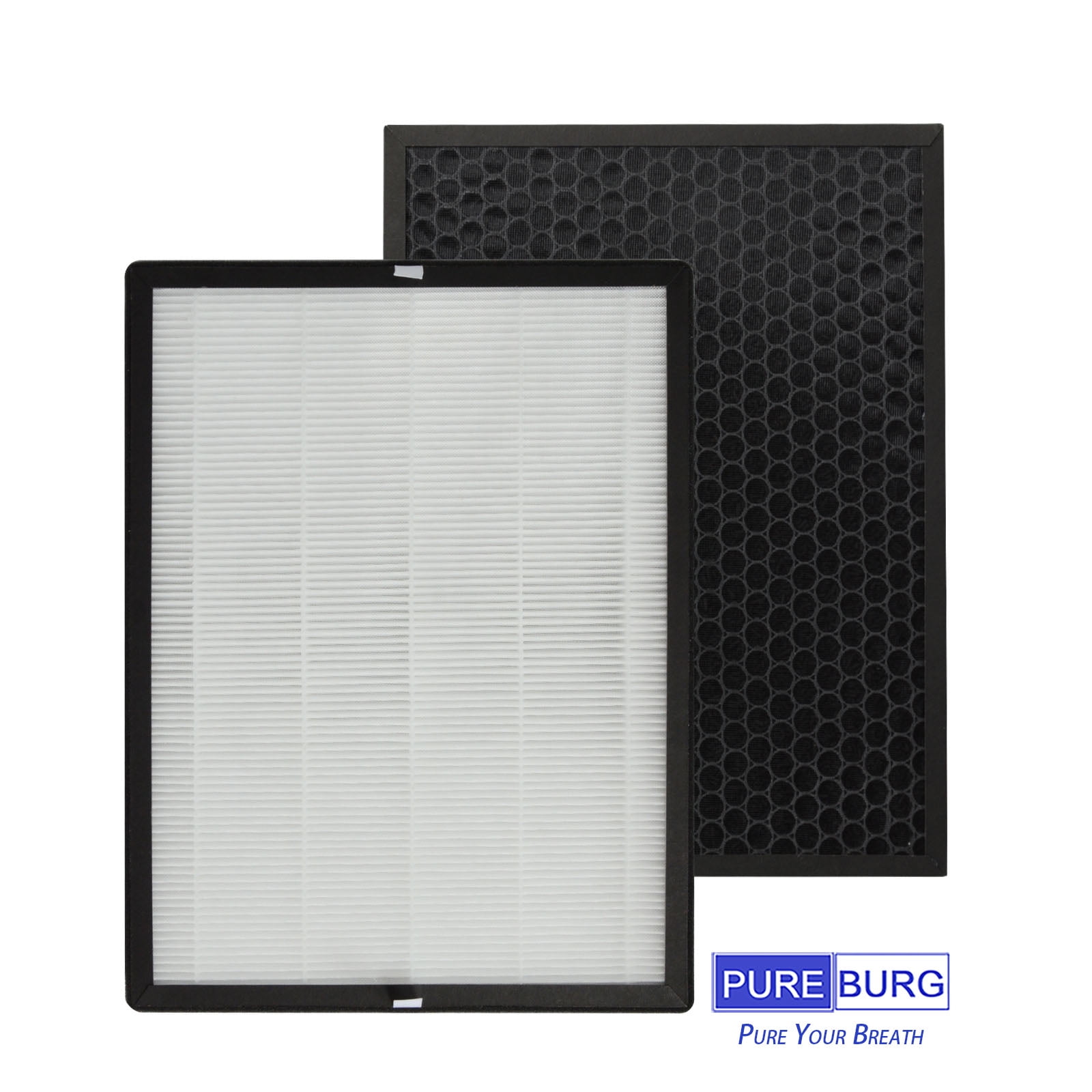 PUREBURG Replacement True HEPA Filters Compatible with TaoTronics TT-AP007 Air Purifier ,  2-Pack