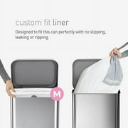 simplehuman Code M Custom Fit Drawstring Trash Bags, 200 Count, 45 Liter / 12 Gallon, White
