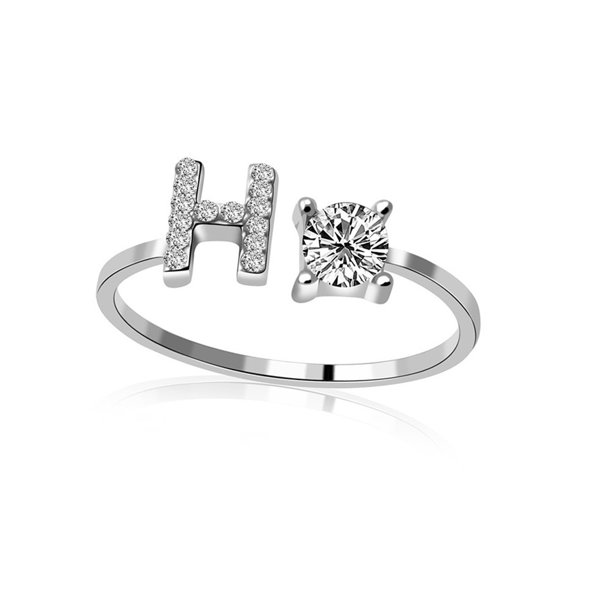 Exquisita moda 26 alfabeto inglés estilo anillo carta moda anillo de cobre Wmkox8yii fajkfhkj1276