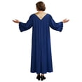 thumbnail image 2 of RUNQHUI Women’s Choir Robe Roman Cassock Flared Long Sleeves Pulpit Robe and Pastor Royal Blue XL, 2 of 5