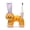 Yellow, variant on Cute Cat Ceramic Toothbrush Holder, 2-in-1 Bathroom Countertop Caddy with Drainage Hole, No Water Pooling Organizer for Sink Vanity