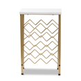 thumbnail image 2 of Wholesale Interiors WS-12223-Wine Rack 3.25 in. Baxton Studio Ramona Modern & Contemporary Gold Finished Metal Wine Rack with Faux Marble Tabletop, 2 of 5