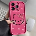 thumbnail image 3 of Sanrio funda de teléfono de Anime para iPhone, 11, 12, 13, 14, 15 Pro Max, X, XS, XR, X, 8, 7 Plus, SE2, funda de silicona, lindo y fresco, Gato de Hello Kitty, 3 of 5