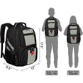 thumbnail image 3 of Yorepek Extra Large Travel Backpack for Men Women, Airline Approved Business Laptop Computer School Bag with Luggage Strap, 30L, 3 of 7