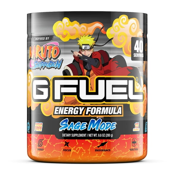 G Fuel Sage Mode Energy Powder, Sugar Free, Clean Caffeine Focus Supplement, Water Mix, Pomelo Fruit + Peaches Flavor, Focus Amino, Vitamin + Antioxidants Blend - 9.8 oz (40 Servings)