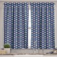 thumbnail image 2 of Ambesonne Retro Valance & Curtain, Repeating Chevrons Pattern, 55"x24", Dark Lavender and Pale Peach, 2 of 7