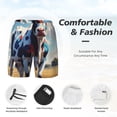 thumbnail image 6 of Picia Colorful Cow Pasture pattern Mens Swim Trunks with Compression Liner Stretch Beach Shorts Quick Dry with Zipper Pockets No-Chafing Board Shorts-X-Large, 6 of 9