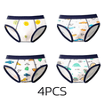 thumbnail image 2 of LYMAYTER 4PCS Boys Soft Cotton Briefs Toddler Kids Lightweight Breathable Daily Underwear M-3XL, 2 of 8