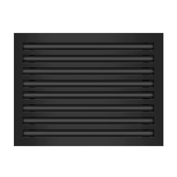 BUILDMART - 22x16 Modern AC Vent Cover - Decorative Black Aluminum Air Vent - Standard Linear Slot Diffuser - Heating and Cooling Register Grille for Ceiling, Walls & Floors - Texas Buildmart