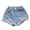 Blue, variant on RUTAYY Toddler Girls Loose Denim Shorts Ripped Soft Elastic Band Jean Trouser Comfort Pants