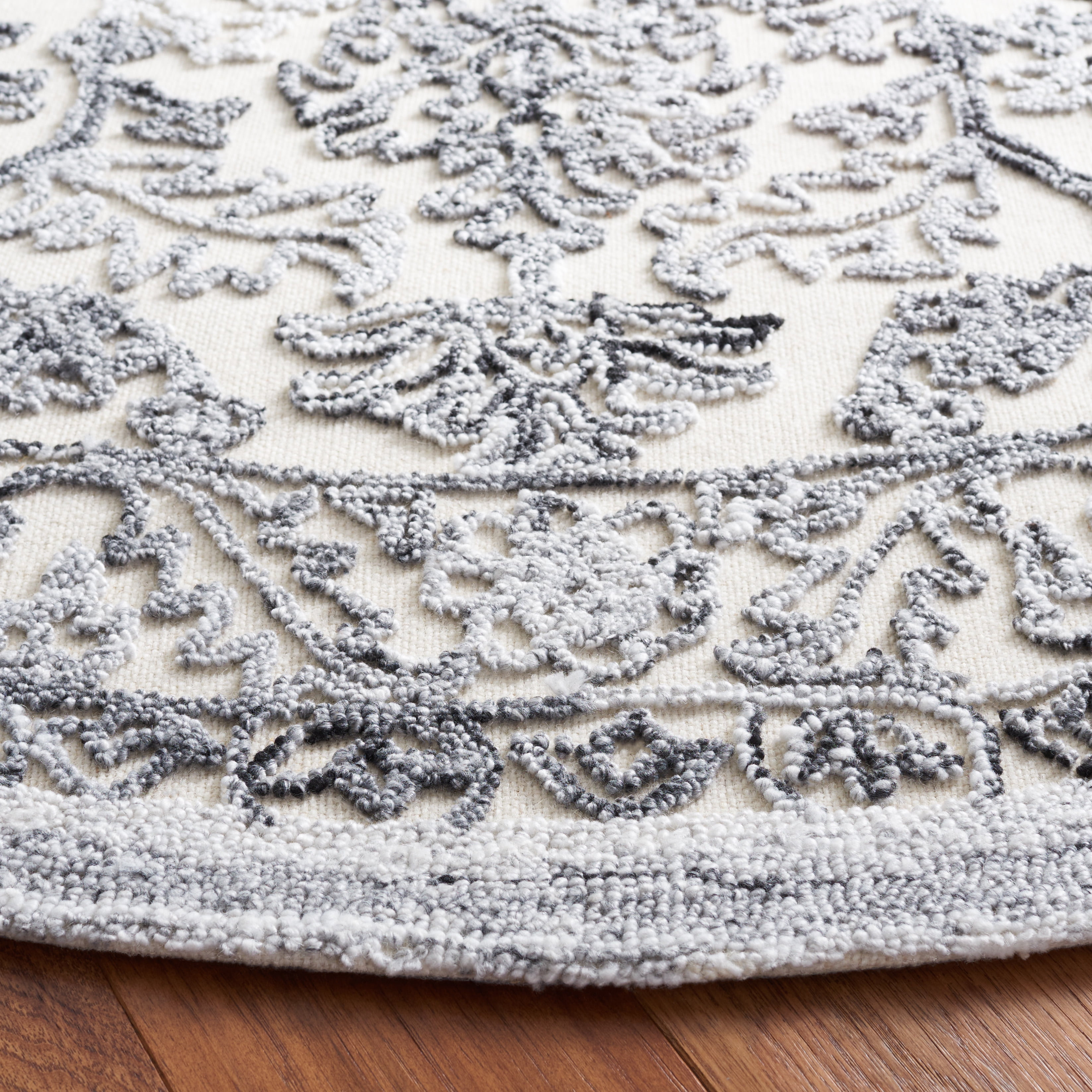 SAFAVIEH Trace TRC303F Handmade Grey / Ivory Rug