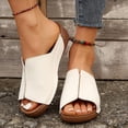 thumbnail image 4 of Sandalias ligeras elásticas con amortiguación de suela, sandalias de plataforma, cuñas para mujer, soporte ortopédico para arco, deslizamiento plano, 4 of 7