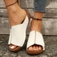 thumbnail image 4 of Sandalias ligeras elásticas con amortiguación de suela, sandalias de plataforma, cuñas para mujer, soporte ortopédico para arco, deslizamiento plano, 4 of 7