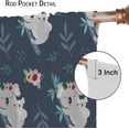 thumbnail image 6 of Kids Animal Curtains,Each Panel W21 x 54" L,Forest Wildlife Cartoon Koala Window Treatments for Bedroom Living Room Nursery Window Drapes 2 Panel Set,Total Size 42" x 54", 6 of 6