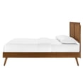 thumbnail image 4 of Platform Bed Frame, Full Size, Walnut, Wood, Mid Century Bedroom, Modern Contemporary HB35220, 4 of 12