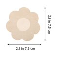 thumbnail image 2 of Cache-Tétons Jetables pour Femmes en Tissu de Soie Couleur Kaki Design Fleur Unique 10 Paires, 2 of 8