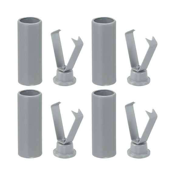 Metal Shoe Lace Tips, 4Pcs Shoelace Head, Cylindrical Tips Cord End Replacement for Shoestring (Light Gray)