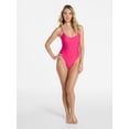 thumbnail image 2 of No Boundaries Essentials Scoop Neck One-Piece Swimsuit, Women’s XXS-XXL, 2 of 5
