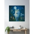 thumbnail image 2 of Great White Wolf Poster Wall Art, Modern Wall Decor, 16x16 UNFRAMED, 2 of 3