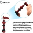 thumbnail image 5 of VeloTubes Premium Tubeless Presta Valve Stems (40mm or 55mm) - Integrated Core Removal Tool, Grommet Options - Choose Color., 5 of 6