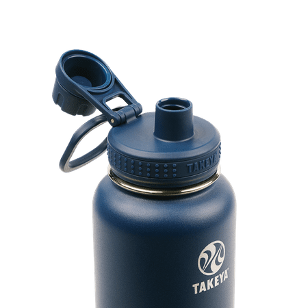 Takeya 32oz Actives Insulated Stainless Steel Water Bottle with Spout Lid - Navy