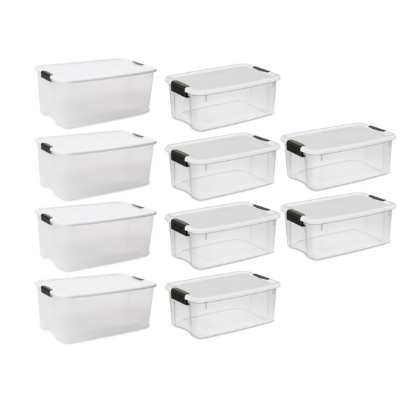 Sterilite 4 Sets of 116-Quart & 6 Sets of 18-Quart Latch Lid Tote