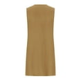 thumbnail image 4 of Jinhomg Summer Dress for Women Casual Sleeveless A Line Midi Dress Lightweight Comfy Cotton Linen Tank Dresses Plus Size Vacation Sundress Coffee XXXXXL, 4 of 9